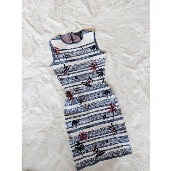 BCBG MAXAZRIA | Jose Jacquard tropical camel dress - Picture 5 of 8